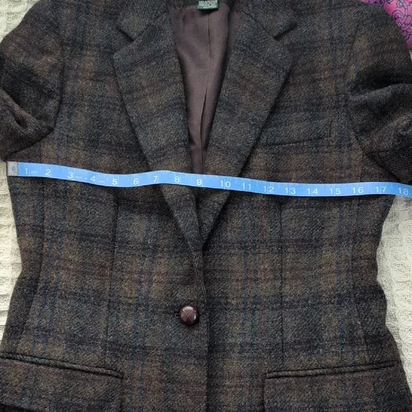 Ralph Lauren Brown Blazer Wool Blend Structured - Picture 12 of 14